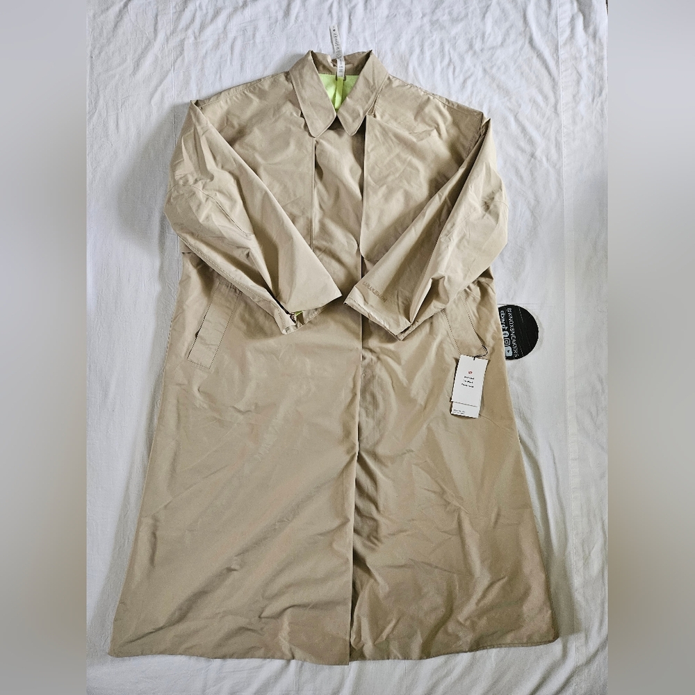 Lululemon Oversized Tie-Waist Trench Coat TRNH Trench Brown Women's Size 12